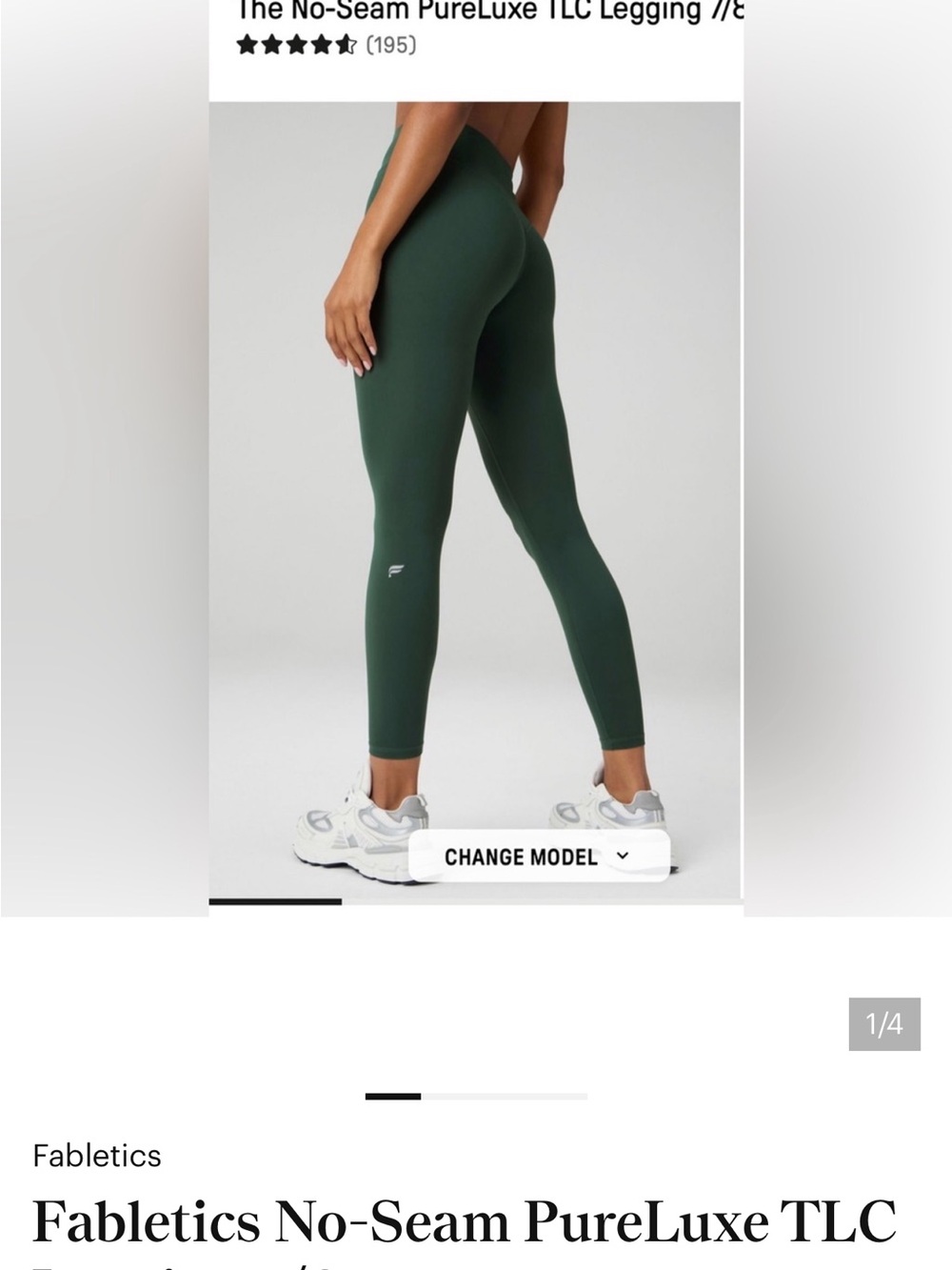 Fabletics Everpine (Deep Forest Green) No-Seam PureLuxe TLC Legging Tall